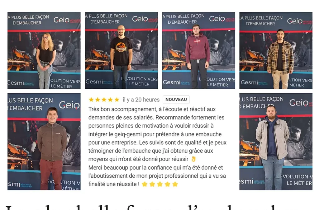 6 nouvelles embauches en CDI chez nos adhérents du Geiq MI !