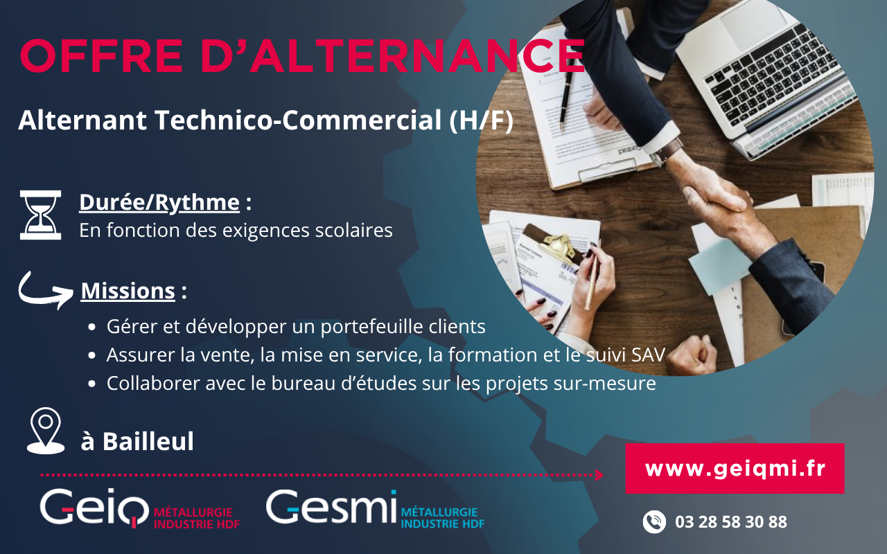Alternance Technico-Commercial en industrie