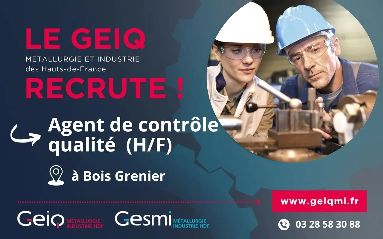 geiq-mi-offre d’emploi – agent de contrôle qualité Agent de contrôle qualité - Bois Grenier