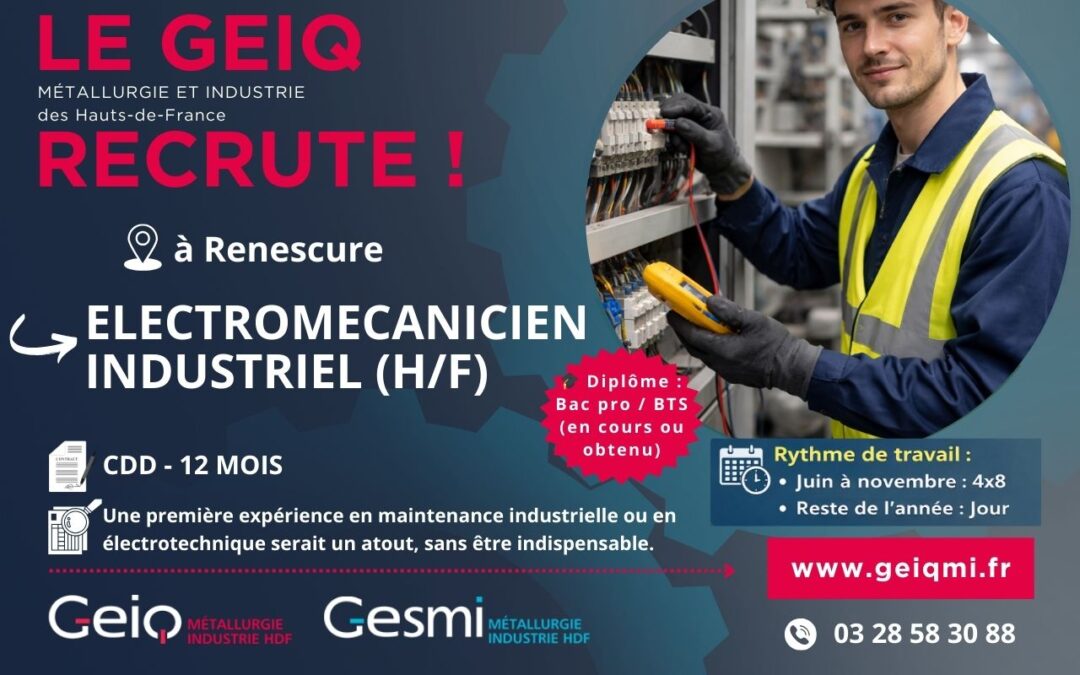 électromécanicien industrie agroalimentaire Hauts-de-France