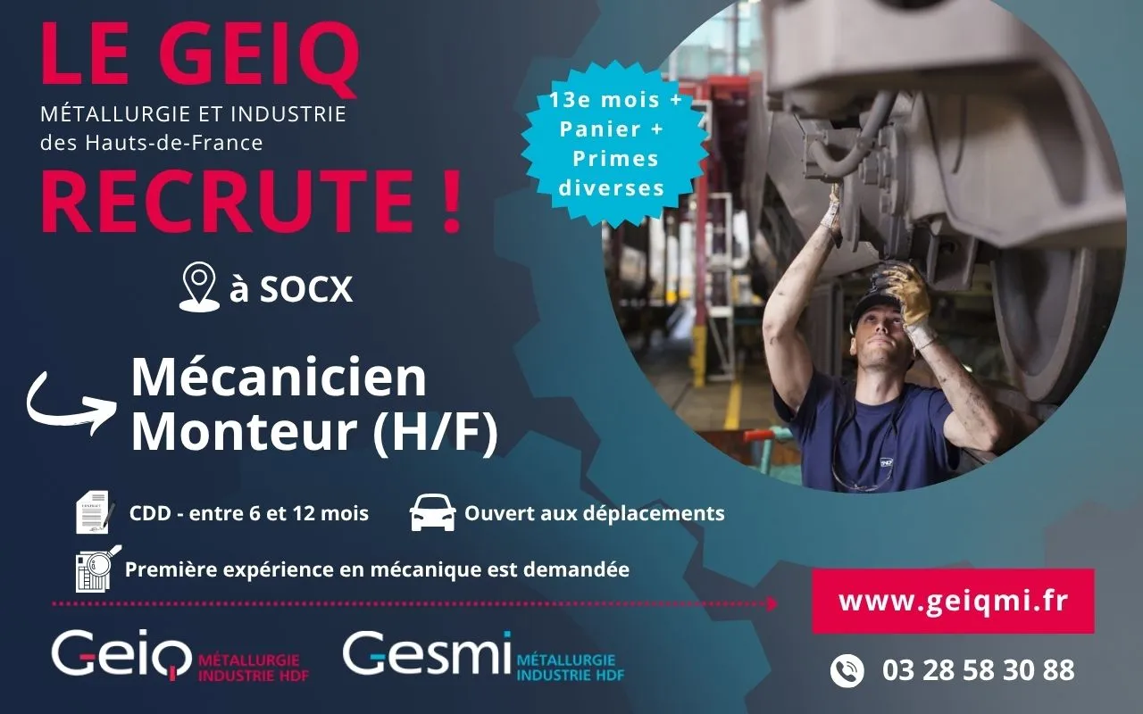 geiq-mi-offred’emploi-MonteurMécanicien Mécanicien Monteur